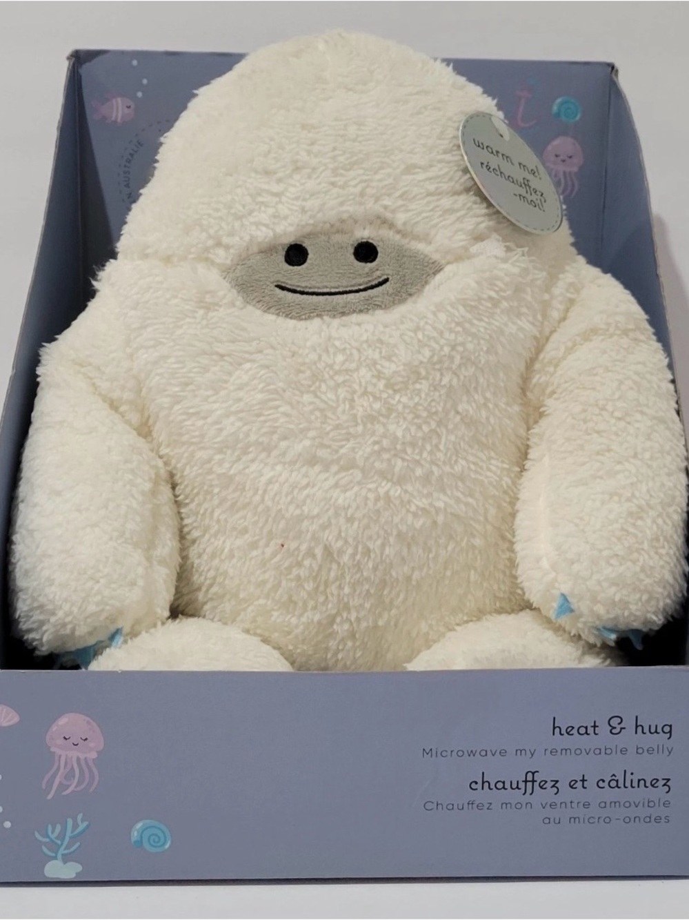 Yeti Warm & Hug Cream Plush Microwaveable Heat Pack Plush Toy